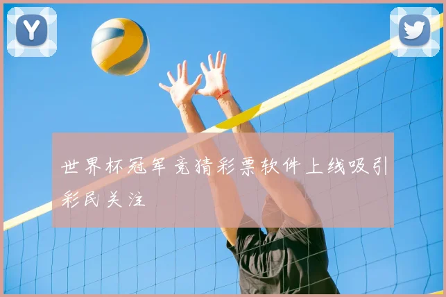 世界杯冠军竞猜彩票软件上线吸引彩民关注